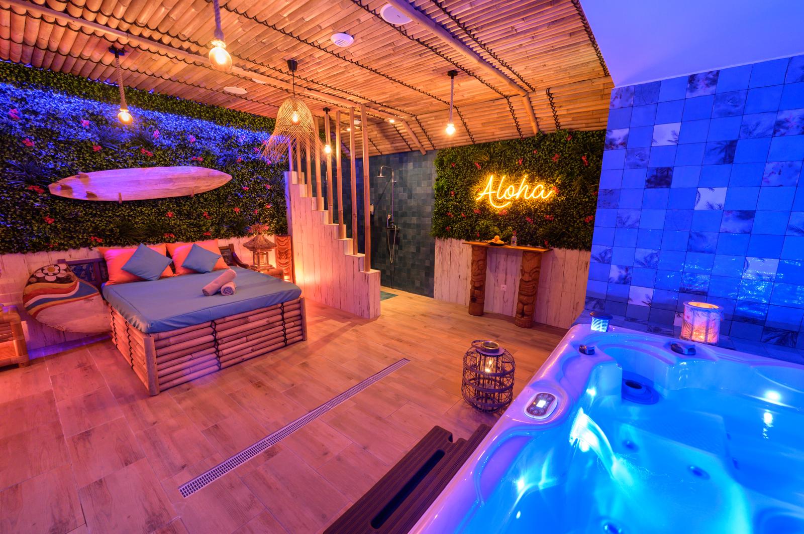 Jacuzzi privatif espace Hawai à Lille